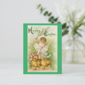 Paasmeisje met Briefkaart kippen (Staand voorkant)