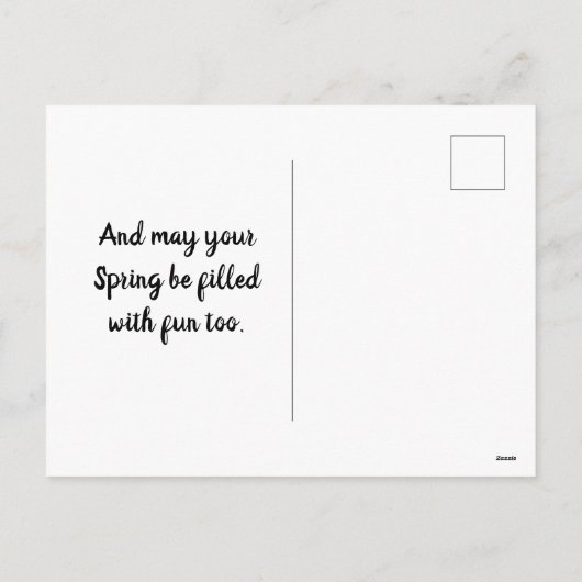 Paasmeisje met Briefkaart kippen (Achterkant)