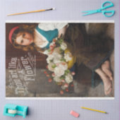  paasmeisje met Rozen ontkoppeling Tissuepapier (Craft)