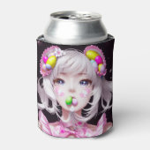 Paasmeisje/voorjaarsmeisje Blikjeskoeler (Blikje Voorkant)