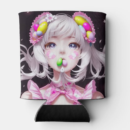 Paasmeisje/voorjaarsmeisje Blikjeskoeler (Achterkant)