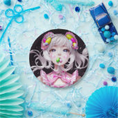 Paasmeisje/voorjaarsmeisje Papieren Bordje (Feest)