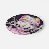 Paasmeisje/voorjaarsmeisje Papieren Bordje (Gekanteld)