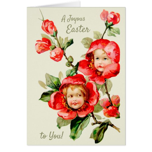 Paasmeisjes in de bloemen Floral fantasy Card (Voorkant)