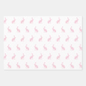 Paasmeisjes roze Bunnies en Polka Dots Pattern. Inpakpapier Vel (Voorkant)