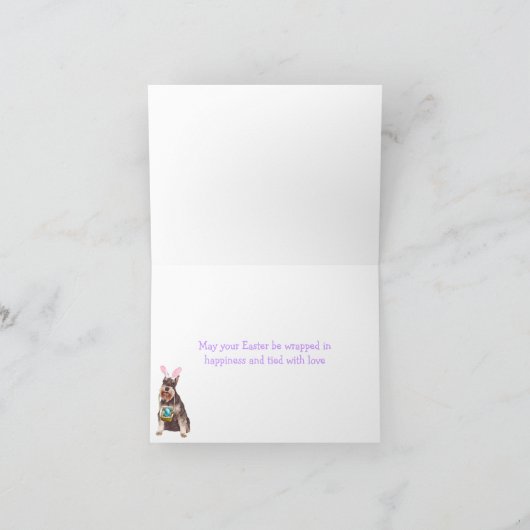 Paasminiatuurschnauzer Feestdagen Kaart (Binnen)