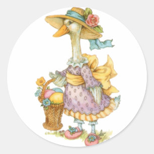 Paasmoeder Goose Ronde Sticker