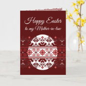 Paasmoeder in de wet Oekraïense etnische borduurvr Kaart (Gele Bloem)