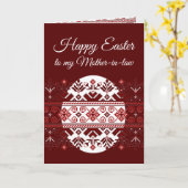 Paasmoeder Oekraïense Etnische Borduurwerk Kaart (Gele Bloem)