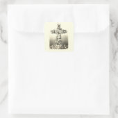 paasmolen Christelijk kruis 1869 Vierkante Sticker (Tas)