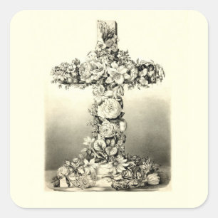  paasmolen Christelijk kruis 1869 Vierkante Sticker