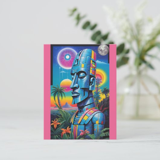 Paasmorgen goed ingebeeld briefkaart (Staand voorkant)