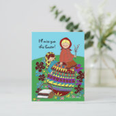 Paasmorgen Pysanka Oekraïense volkskunst Feestdagenkaart (Staand voorkant)