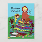 Paasmorgen Pysanka Oekraïense volkskunst Feestdagenkaart (Voorkant)