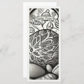 Paasmotief b/w cartoon met paaseieren 97330 (Voorkant / Achterkant)