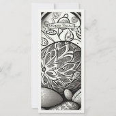 Paasmotief b/w cartoon met paaseieren 97330 (Voorkant)