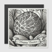 Paasmotief b/w cartoon met paaseieren 97330 (Voorkant / Achterkant)