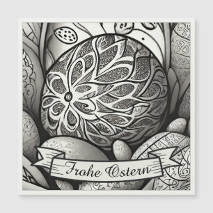 Paasmotief monochrome Cartoon met Paaseieren 97330