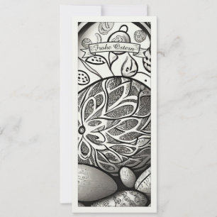 Paasmotief monochroom Cartoon met Paaseieren 97330