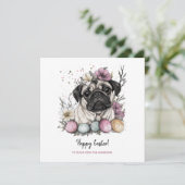 Paasmutje Leuke rustieke waterverf Bloemen Kaart (Staand voorkant)