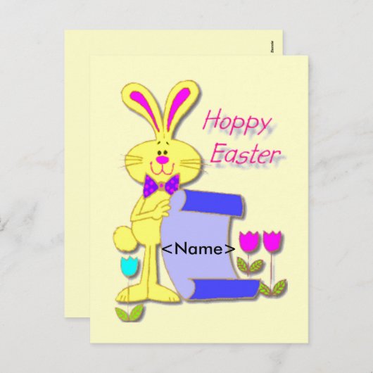 Paasnaam Feestdagenkaart (Voorkant / Achterkant)