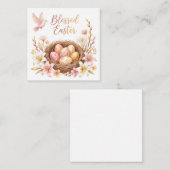 Paasnest met eieren informatiekaartje (Voorkant / Achterkant)