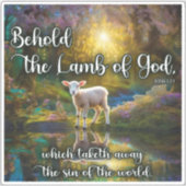 Paasochtend lam van God John bijbel vers Sticker (Voorkant)