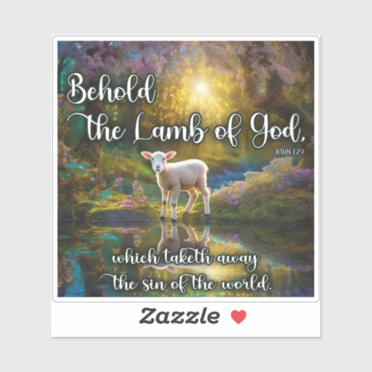 Paasochtend lam van God John bijbel vers Sticker (Vel)