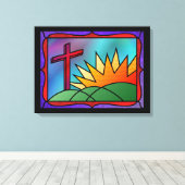 Paasochtendcanvas Canvas Afdruk (Insitu (Houten vloer))