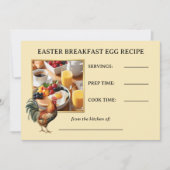Paasontbijt Haan Ei Foto Recept Kaart (Voorkant)