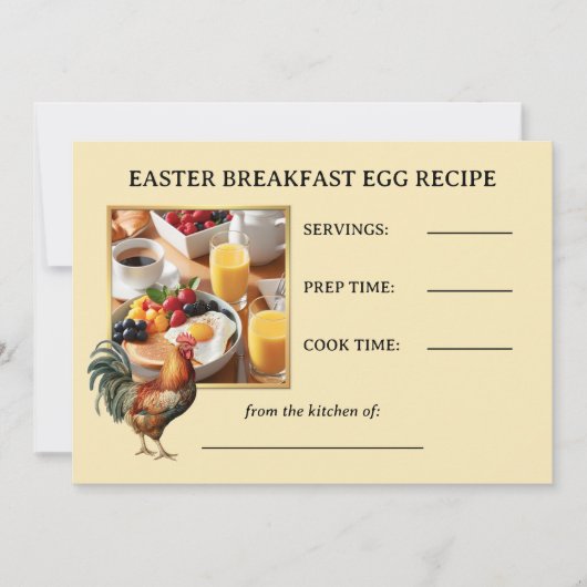 Paasontbijt Haan Ei Foto Recept Kaart (Voorkant)