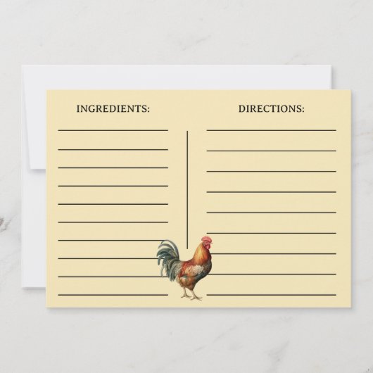 Paasontbijt Haan Ei Foto Recept Kaart (Achterkant)