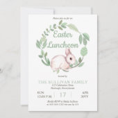 Paasontbijt Konijn Salie Bloemenkrans Kaart (Voorkant)