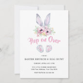 Paasontbijt met konijn & eierzoektocht uitnodiging (Voorkant)