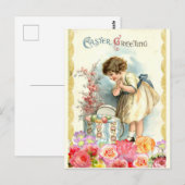  paasontwerp voor 'paasbegroeting' briefkaart (Voorkant / Achterkant)