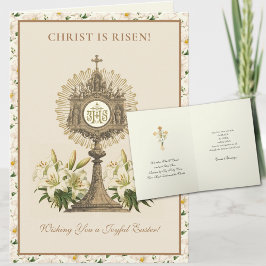 Paasopstanding Jezus Christelijk Lelies Feestdagen Kaart