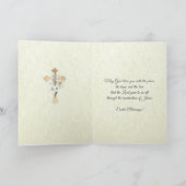 Paasopstanding Kruis Engel Eucharistie Katholiek Feestdagen Kaart (Binnen)