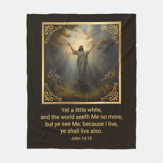 Paasopstanding Religieus Fleece Deken (Voorkant)
