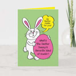 Paaspaasbunny Funny Hip Hop Riddle voor kinderen Kaart