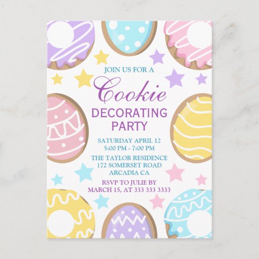 Paaspaasdeeg Koekjesdecorteerpartij Briefkaart (Voorkant)