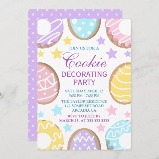 Paaspaasdeeg Koekjesdecorteerpartij Kaart (Voorkant / Achterkant)