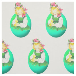 Paaspaaseieren en paashak voor  meisjes stof