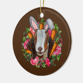 Paaspaasgeit Funny Farmer Paasgeit Keramisch Ornament (Links)