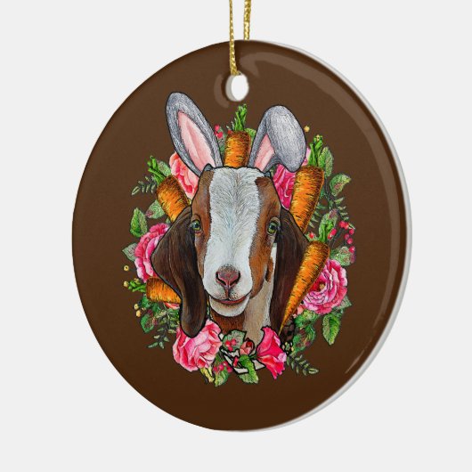 Paaspaasgeit Funny Farmer Paasgeit Keramisch Ornament (Links)