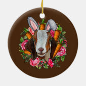 Paaspaasgeit Funny Farmer Paasgeit Keramisch Ornament (Achterkant)