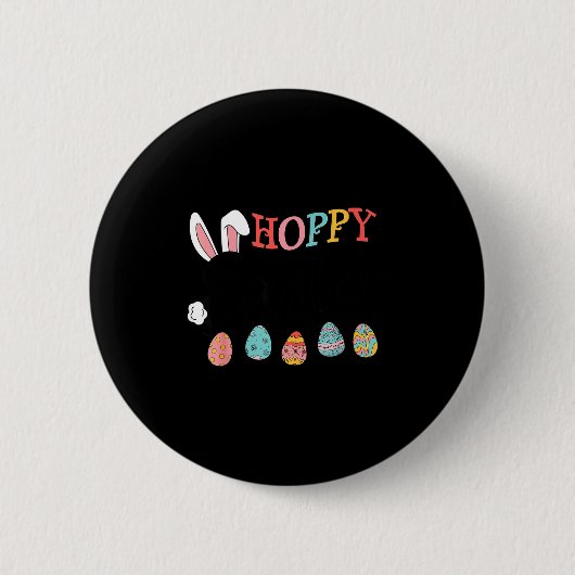 Paaspaashaas eitjes grappig ronde button 5,7 cm (Voorkant)