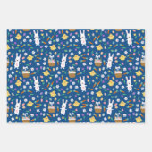 Paaspaaskippen, gemengd paaspatroon inpakpapier vel (Voorkant)