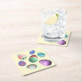 Paaspaasmakreel Easter Party Egg Hunt Fun Kartonnen Onderzetters (Insitu)