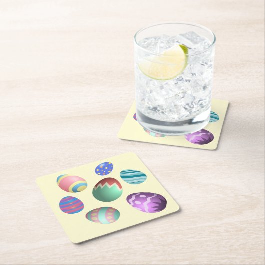 Paaspaasmakreel Easter Party Egg Hunt Fun Kartonnen Onderzetters (Insitu)