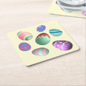 Paaspaasmakreel Easter Party Egg Hunt Fun Kartonnen Onderzetters (Schuin)